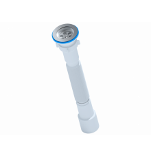 Сифон для мойки 1 1/2" х 40/50 мм, 396-806 мм, гофрированный АНИ Пласт