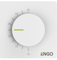 Термостат комнатный накладной ENGO Simple механический, белый