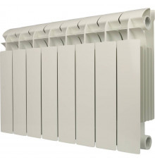 Радиатор биметаллический STYLE PLUS 350 8 секций, боковое подключение, белый RAL 9010 Global