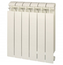 Радиатор биметаллический STYLE PLUS 500 6 секций, боковое подключение, белый RAL 9010 Global