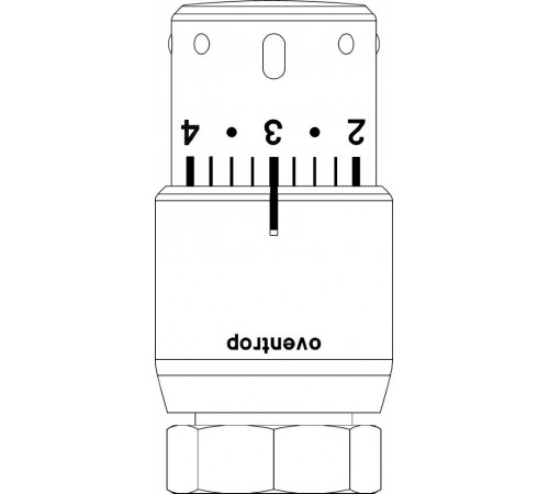 Термостат Uni SH 7-28°C с нулевой отметкой, белый/хромированный Oventrop 1012065