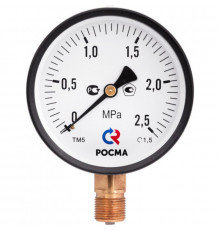 Манометр ТМ-310Р.00 63/10 (M12 x 1,5, 0-10 бар, 2,5) радиальный РОСМА