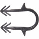 Скоба якорная для труб с двойным креплением, цвет черный STOUT SMF-0004-001620