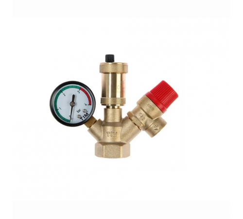 Группа безопасности котла 1'' ВР, 3 бар, мини, без накидной гайки TIM JH1024-3std