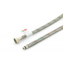 Подводка гибкая для смесителя М10х1 - 1/2", 50 см, DN 8, оплётка из нержавеющей стали Uni-fitt