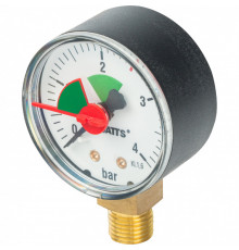 Манометр радиальный 50 мм 1/4", 0-4 бар Watts F+R201