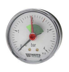 Манометр аксиальный 80 мм 1/4", 0-4 бар Watts F+R101(MHA)