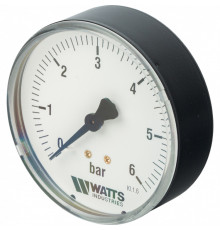 Манометр аксиальный 80 мм 1/4", 0-6 бар Watts F+R150