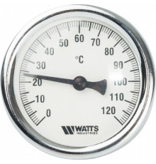 Термометр биметаллический 63 мм 1/2", 120°C с погружной гильзой 75 мм Watts F+R801 OR