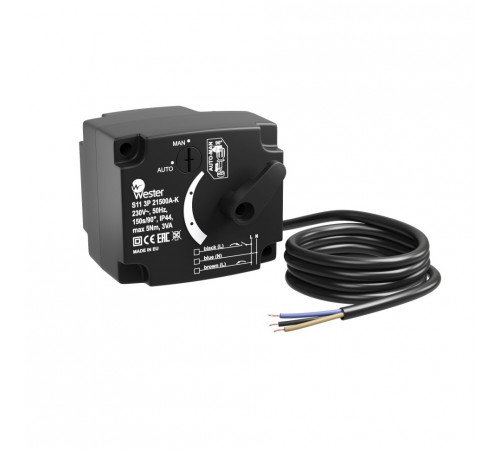 Привод 3-х точечный S11 3P 21500A-K (230VAC, 50Hz, 90°/150 сек, 5 Nm) Wester 0-04-0100