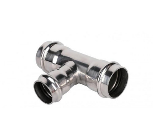 Тройник пресс 18х15х18 из нержавеющей стали ZEISSLER ZTI.531.181518