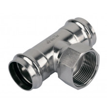 Тройник пресс с внутренней резьбой 15х1/2" из нержавеющей стали ZEISSLER