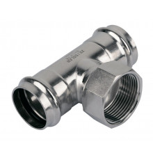 Тройник пресс с внутренней резьбой 22х1/2" из нержавеющей стали ZEISSLER